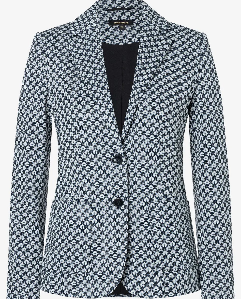 Jersey-Blazer, Mini-Jacquard More&More